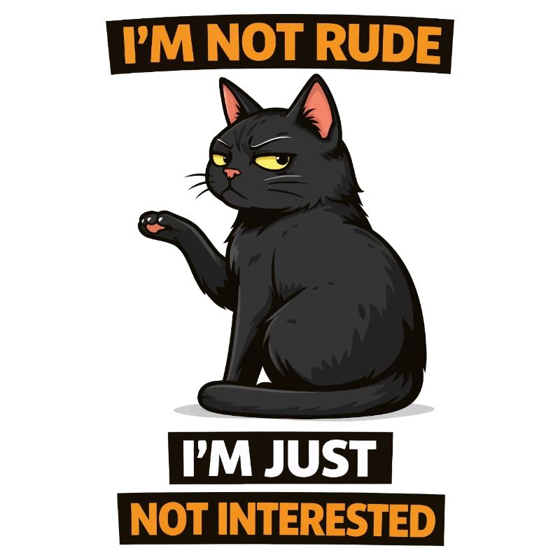 Attitude de chat pas intéressé