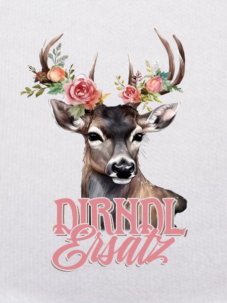 Dirndl Ersatz Hirsch Hirschgeweih Rosen