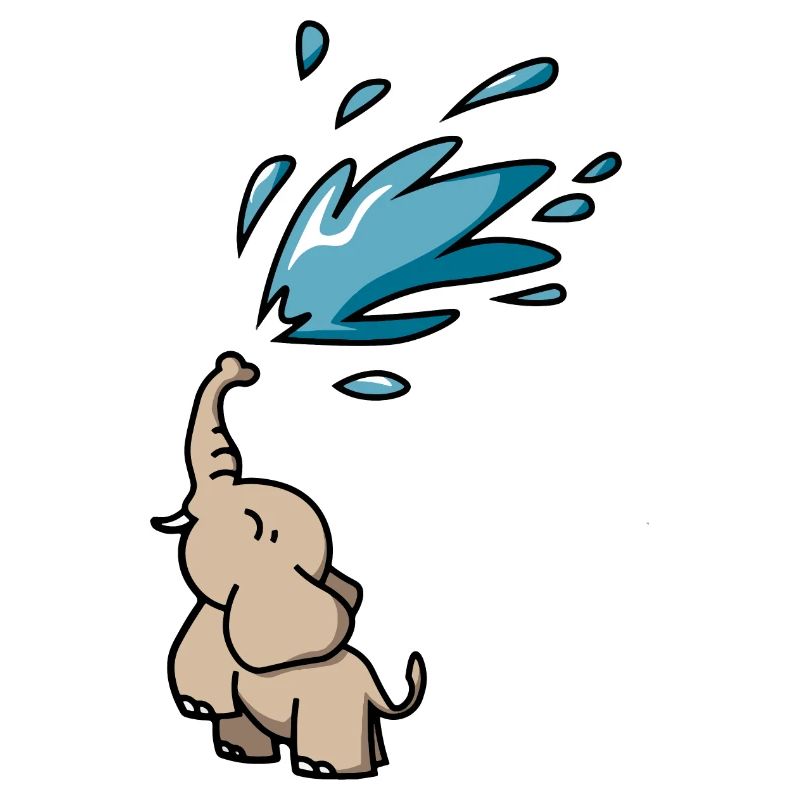 Bébé éléphant éclabousse eau éléphant éclaboussure d'eau