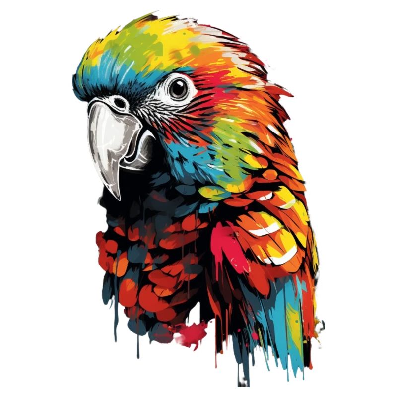 Graffiti Style Parrot
