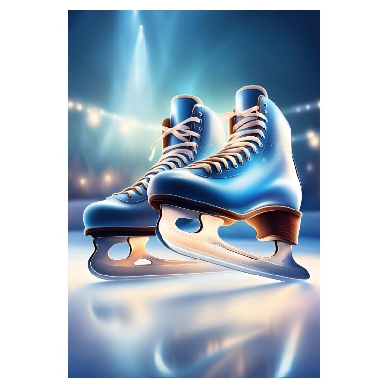 Patins à glace bleus