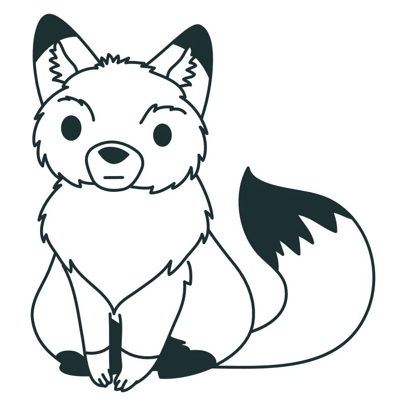 Sitting Fox Umriss