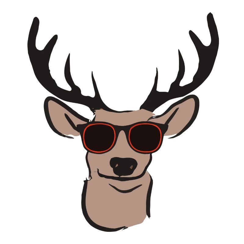 Hirsch mit Sonnenbrille