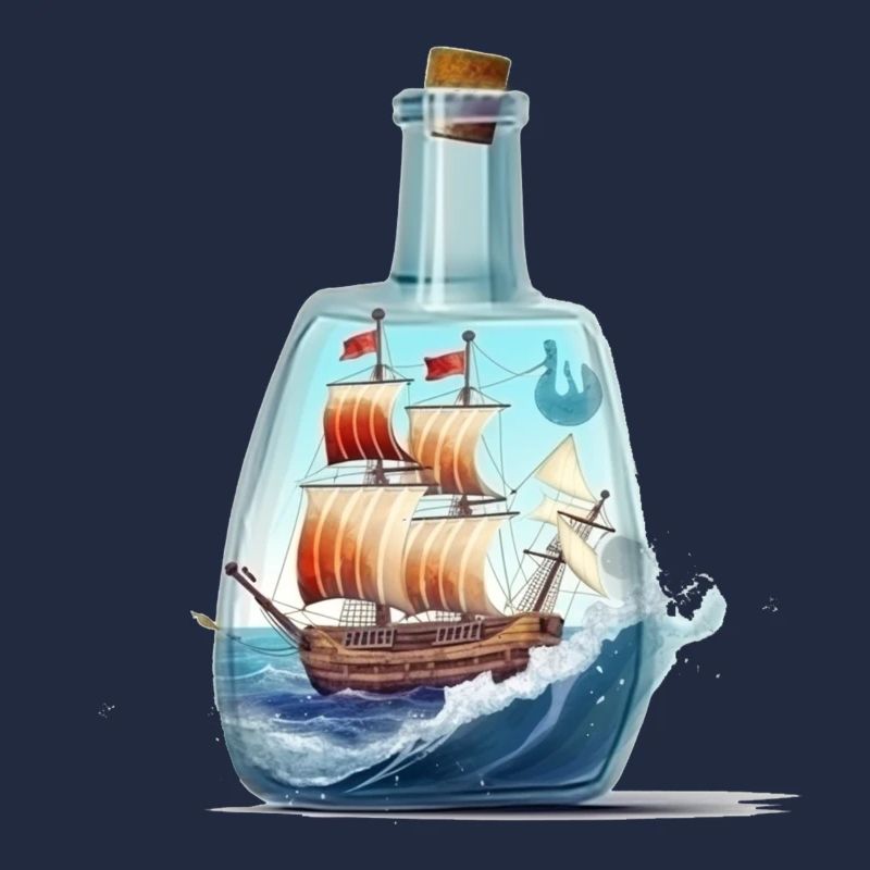 Message dans un bateau de bouteilles