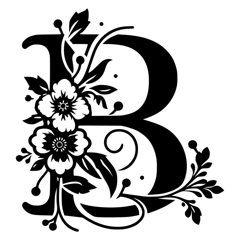 Buchstabe B Floral