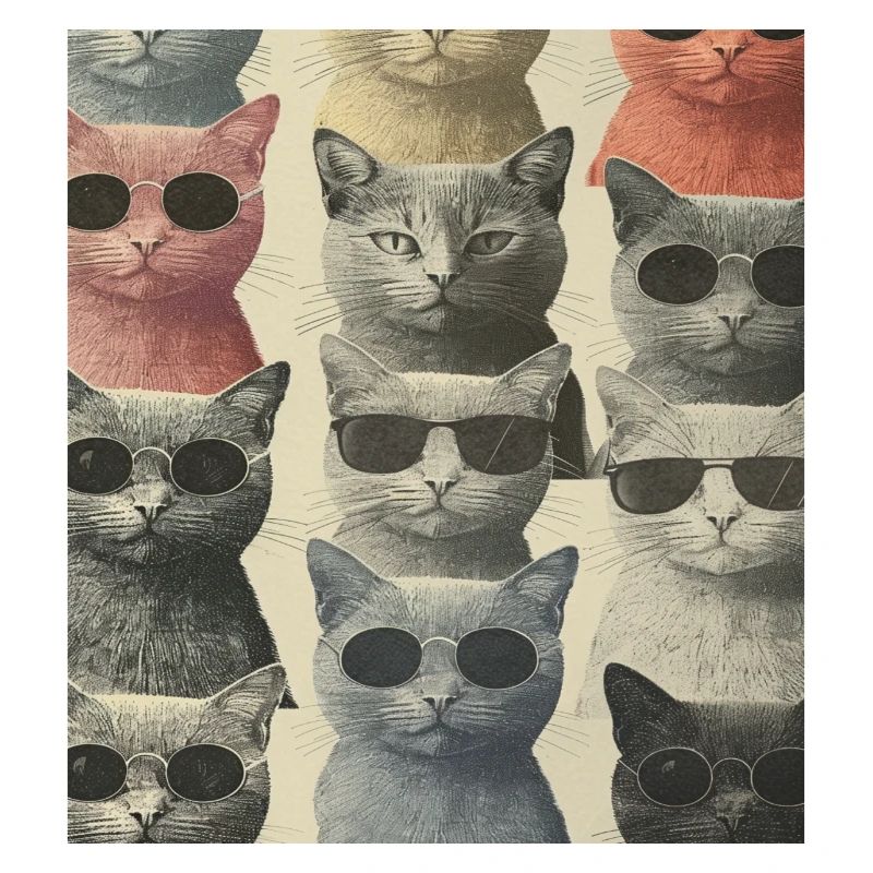 Katzen mit Brille