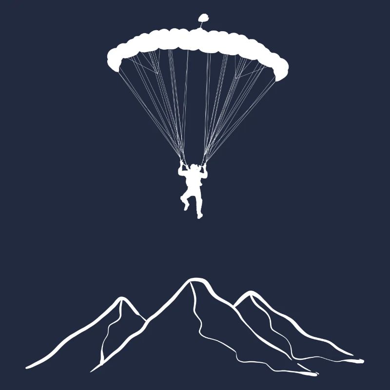 Paragliding-Berge. Bergsteiger Geschenk