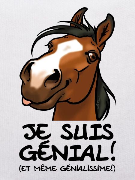 Pferd "I'm awesome" (schwarzer Text)