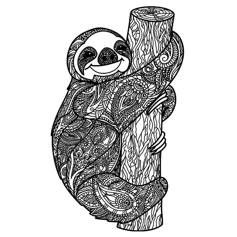 Sloth zentangle
