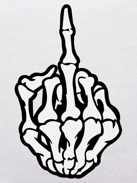 Skull Mittelfinger