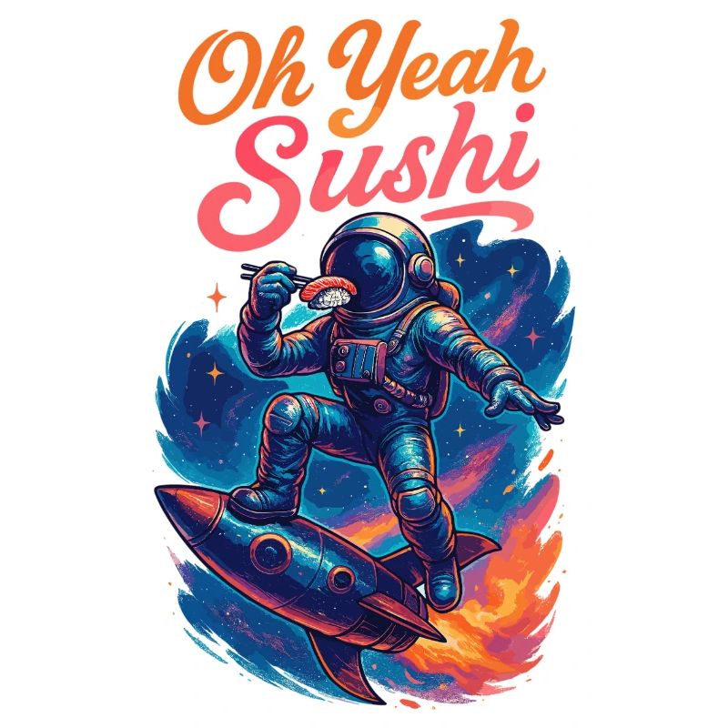 Sushi Astronaut Rakete Nigiri Geschenk