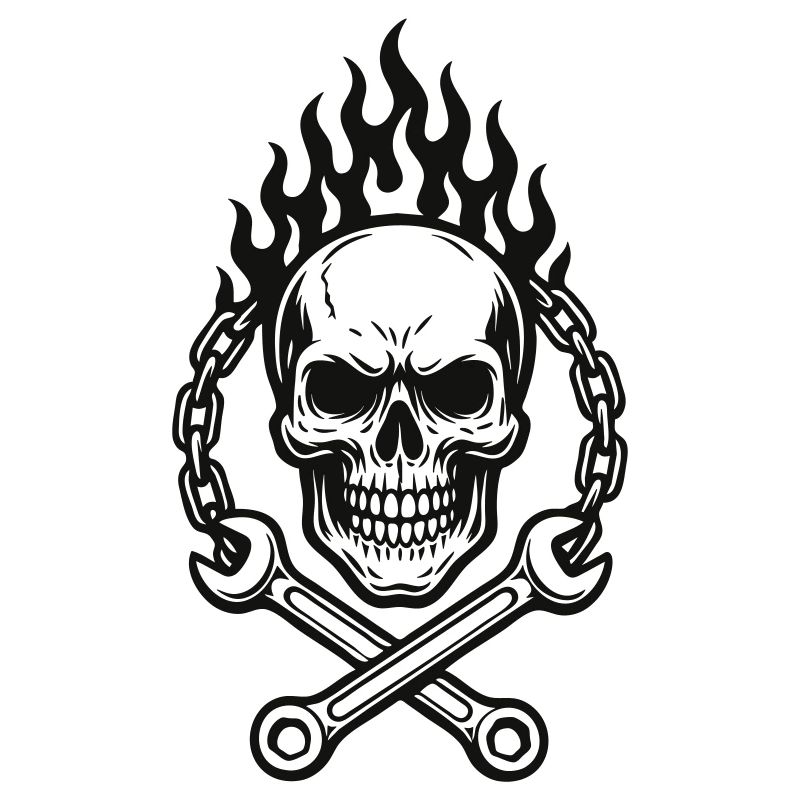 Skull & Wrench Design