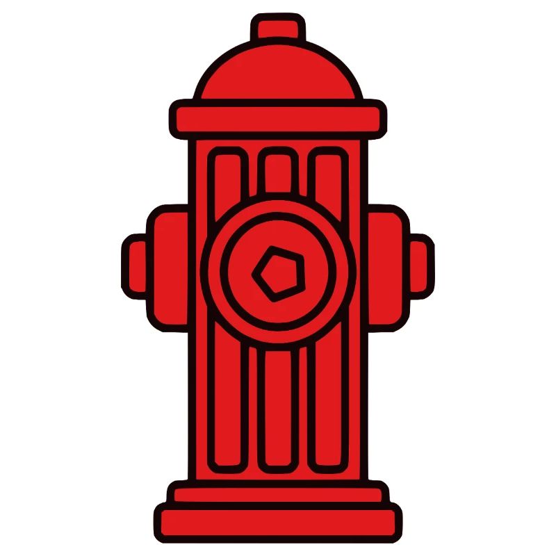 Classic Bold Red Fire Hydrant