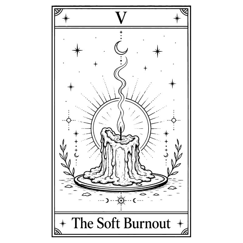 Burnout doux | Carte de tarot