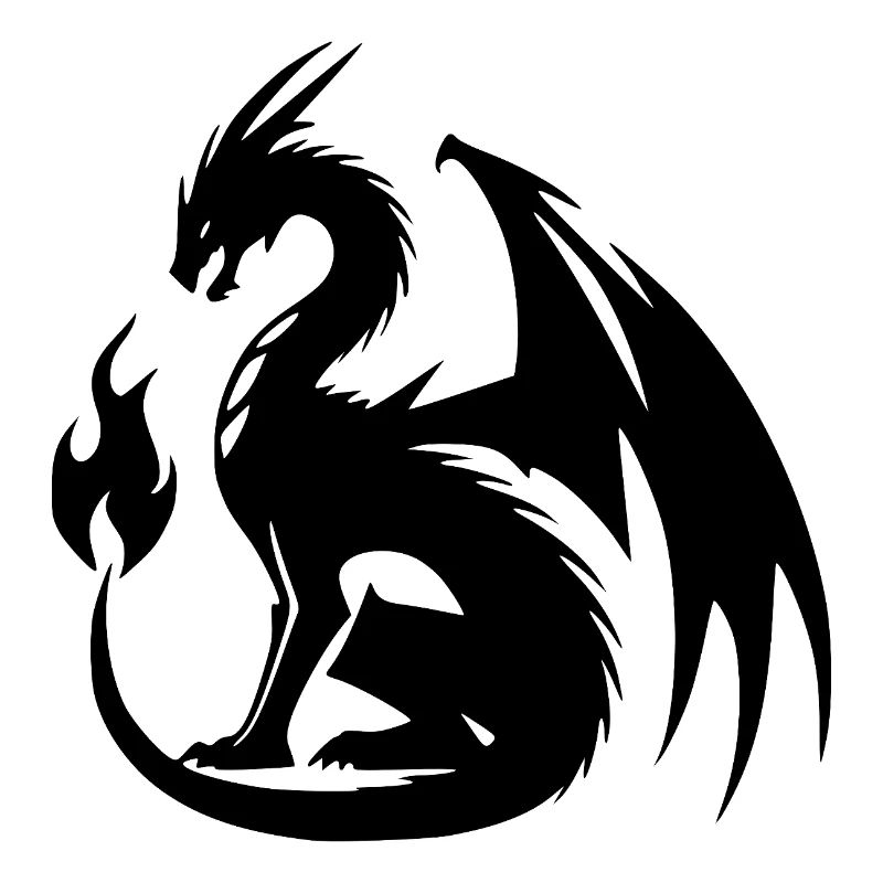 Dragon géant en colère avec d’énormes ailes