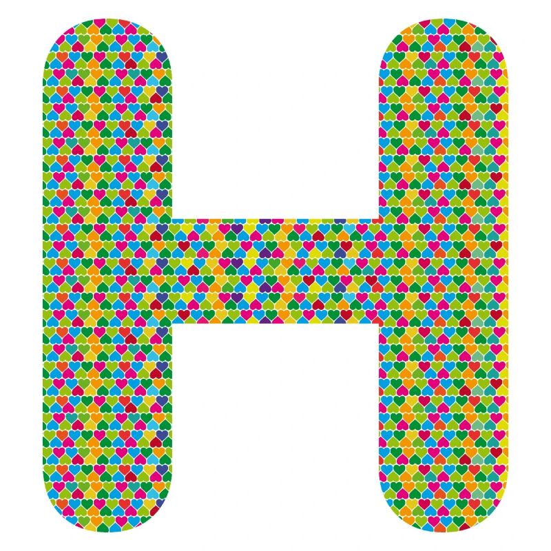 Buntes Herz H Design – Einzigartig & Stylisch!
