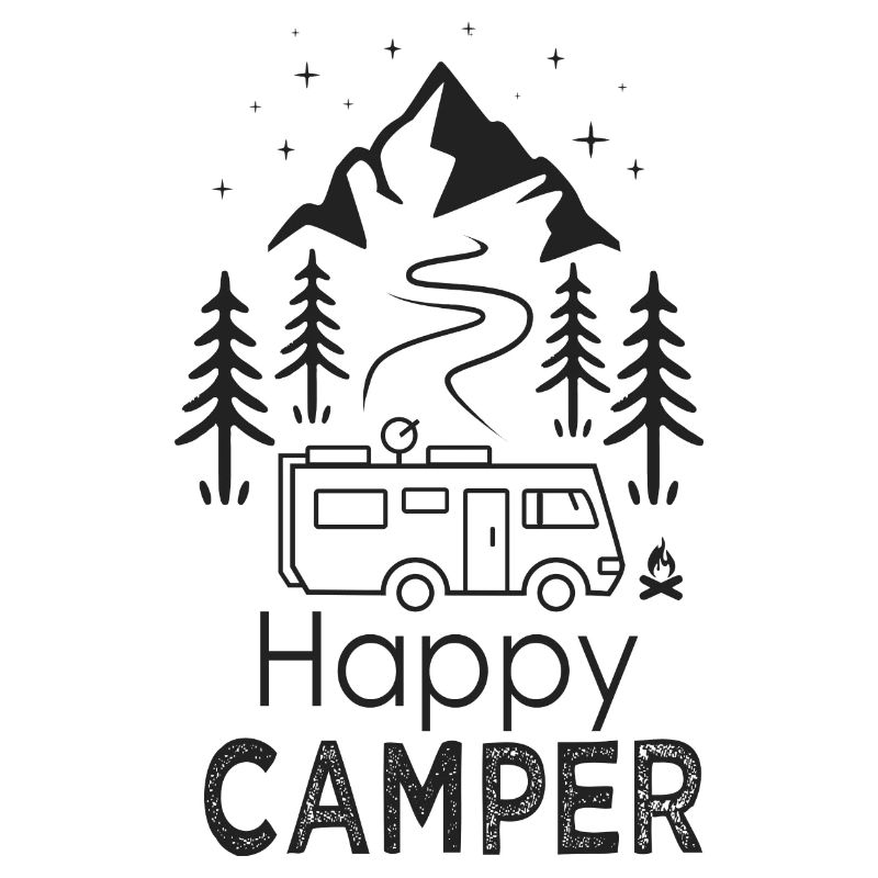 happy Camper Van campervan cool camper gift