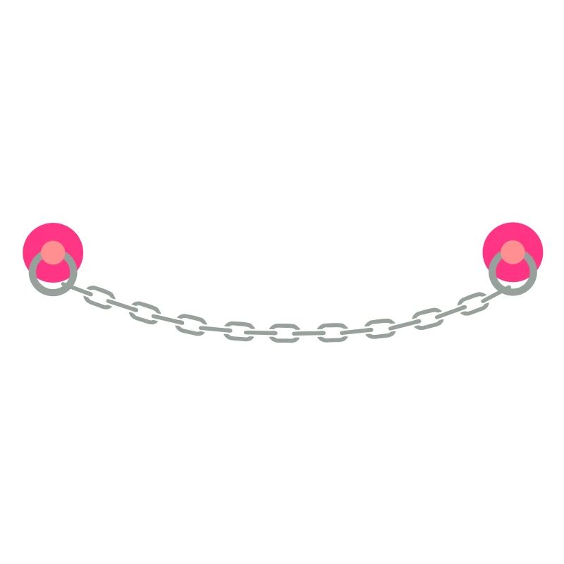 2 nipple piercings with chain - Piercing