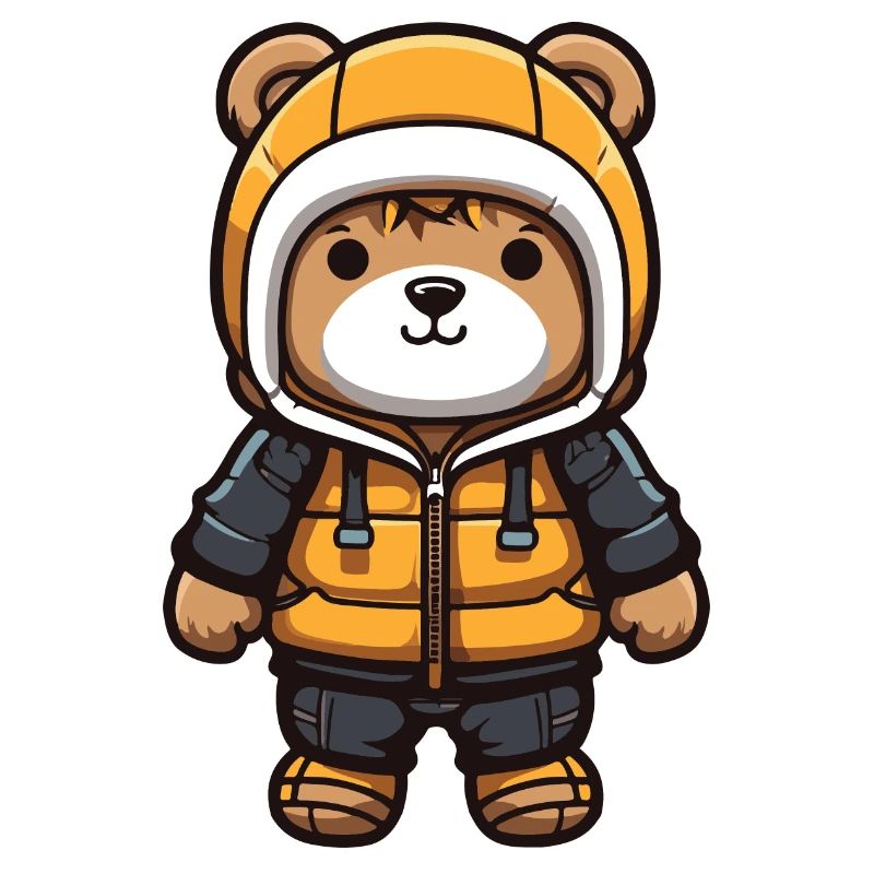 Bär Comic Winter