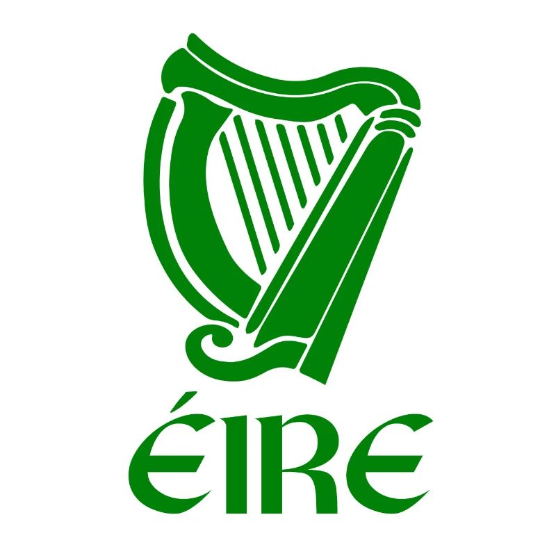 St Patricks Day Citation Eire avec harpe celtique