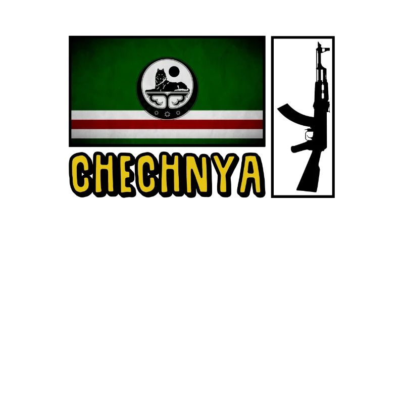 Chechnya Flag Chechen Soldier