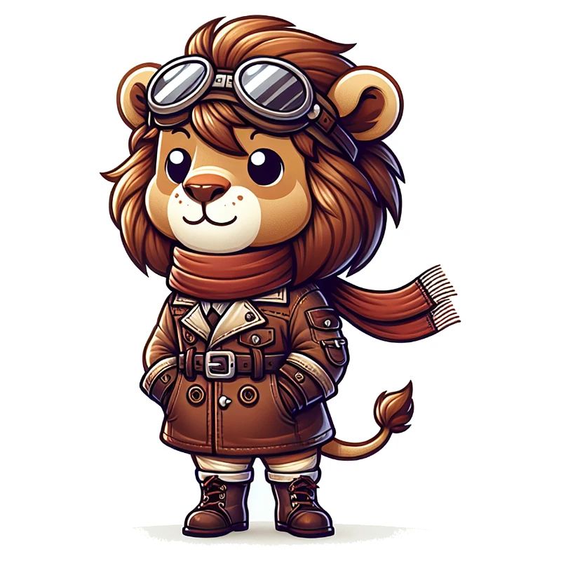 Cute Lion Pilot