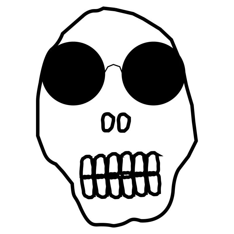 tête de mort cool avec lunettes de soleil / crâne