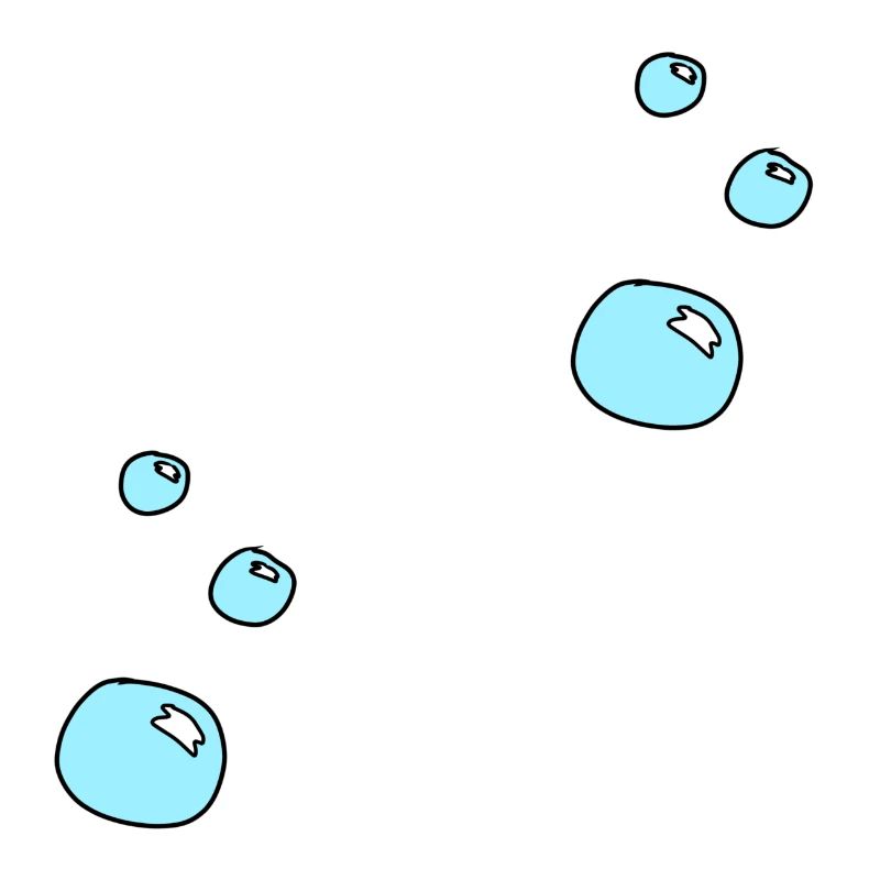 Soap bubbles circles shape water pattern
