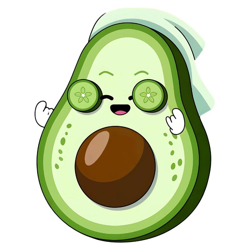 Journée au spa à l’avocat avec tranches de concombre