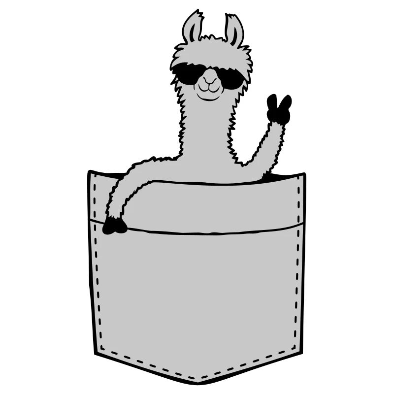 Comic Hemdtasche Lama