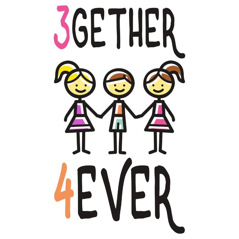 Polyamory T-Shirt 3gether 4ever Poly Pride