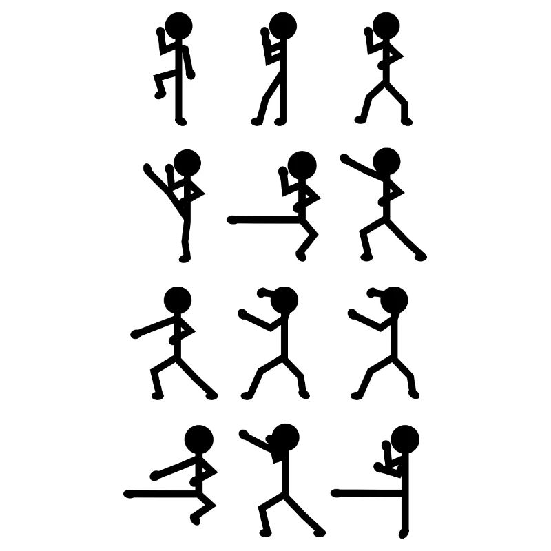 Karateka Strichmännchen