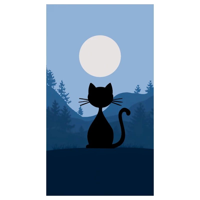 Cat in the moonlight