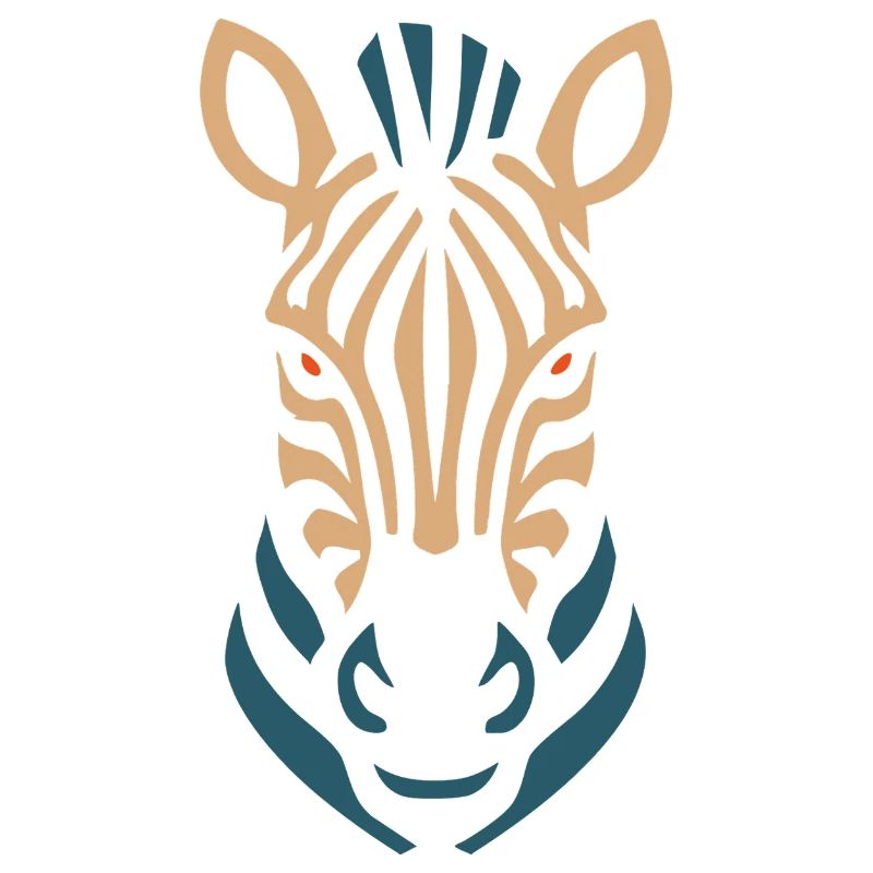 Lignes néon Zebra Head