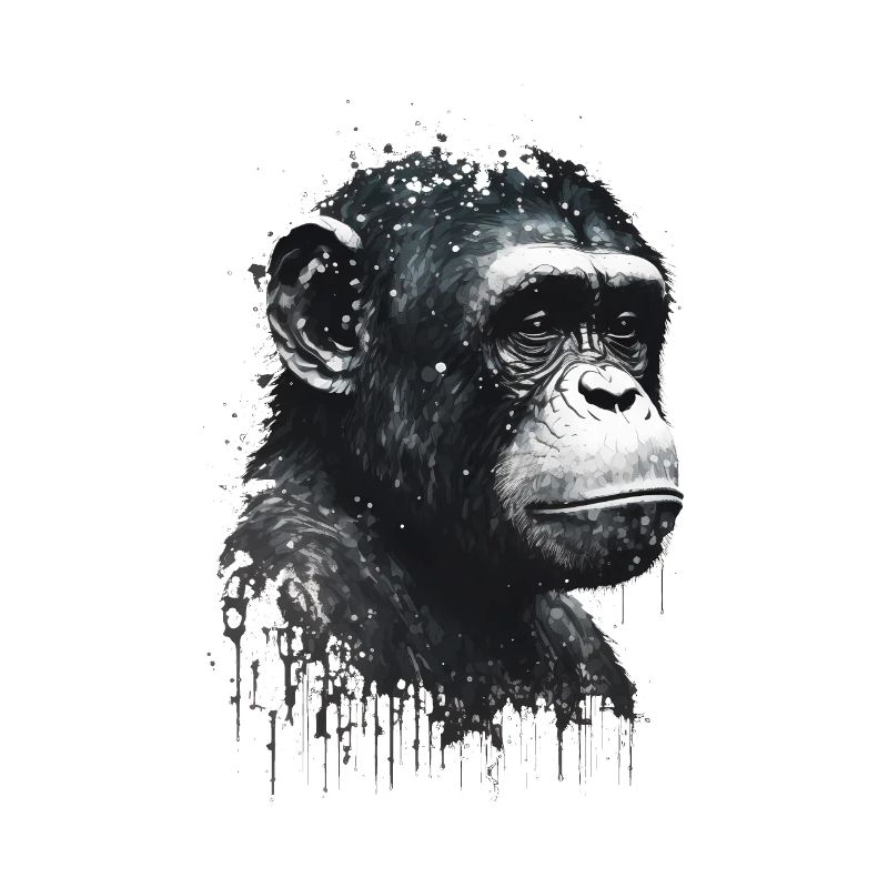 Chimpanzee Monkey Portrait