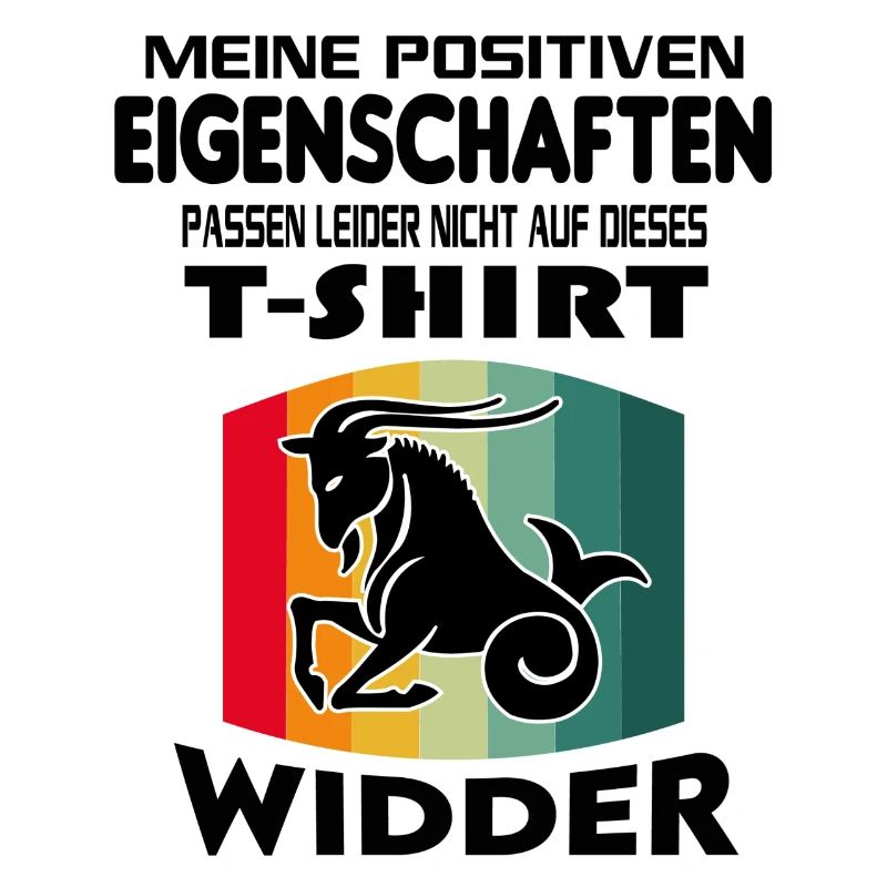 Geburtstag Sternzeichen Retro Widder