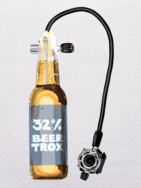 Beertrox, Taucherflasche