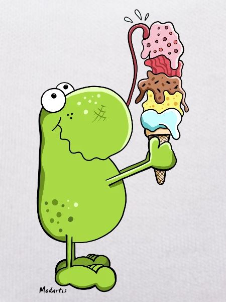Frosch mit Eis