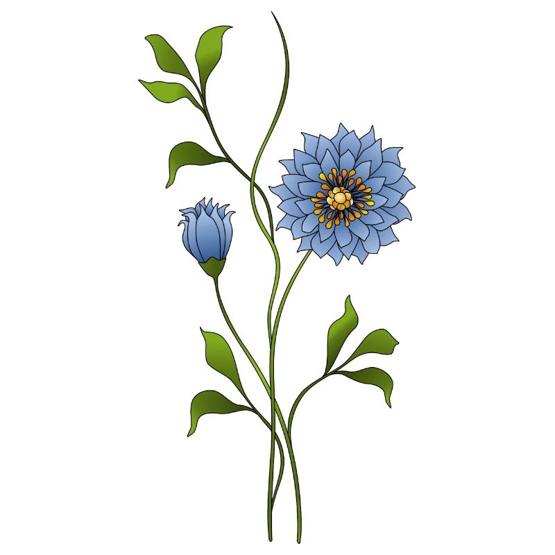 Fleur colorée