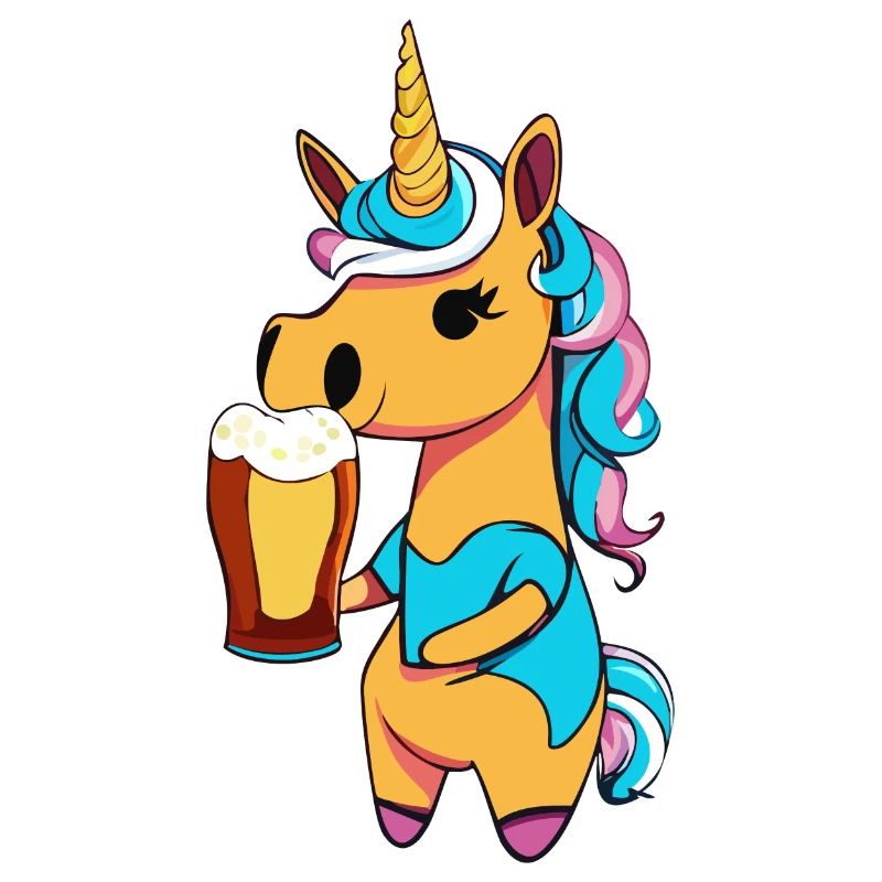 Einhorn mit Bier
