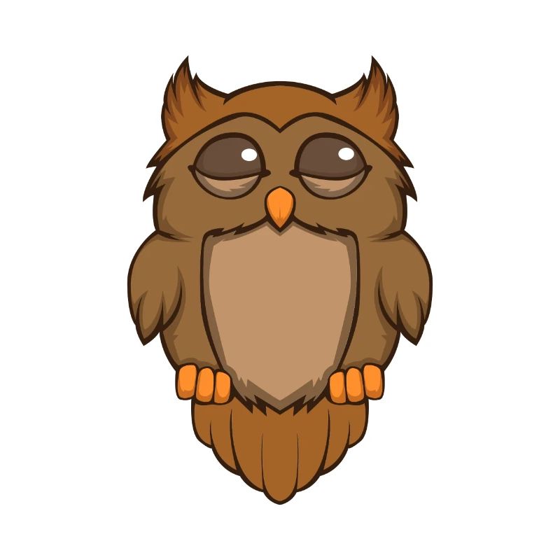 Süße Eule - Schlafende Eule - Eulen