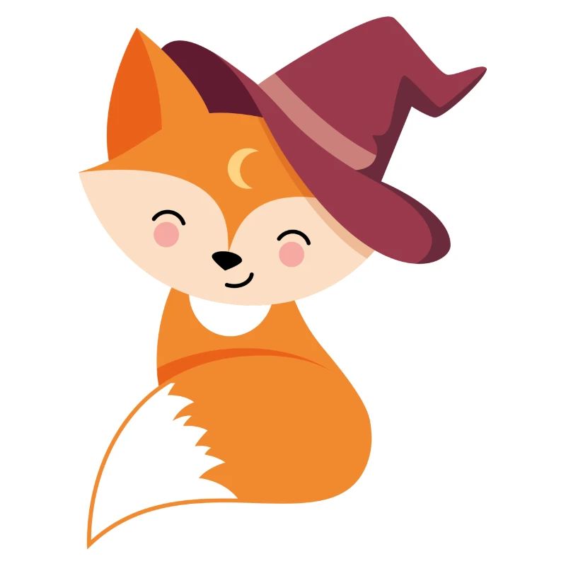 Fox with magic hat