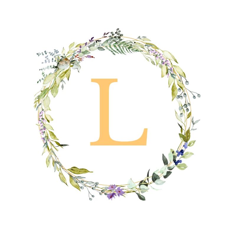 L Monogram Eucalyptus Wreath