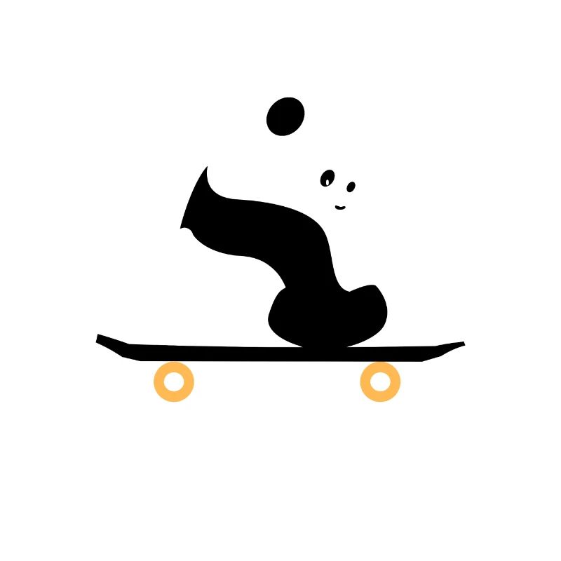 Panda auf Skateboard