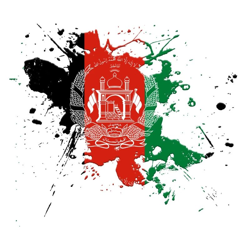 Le drapeau de l'Afghanistan comme une touche de couleur