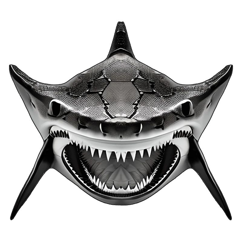 Requin avec la gueule ouverte