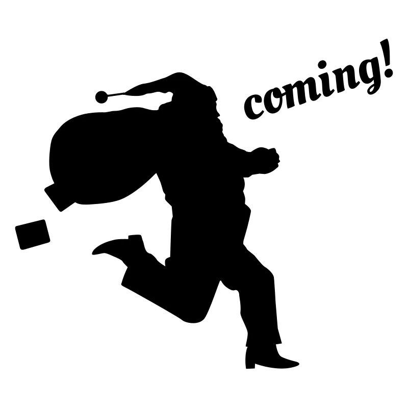 Rennender Weihnachtsmann