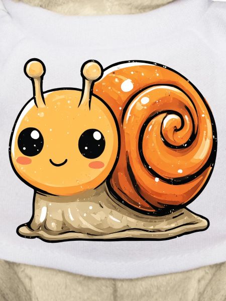Orangene Schnecke Spiraldesign