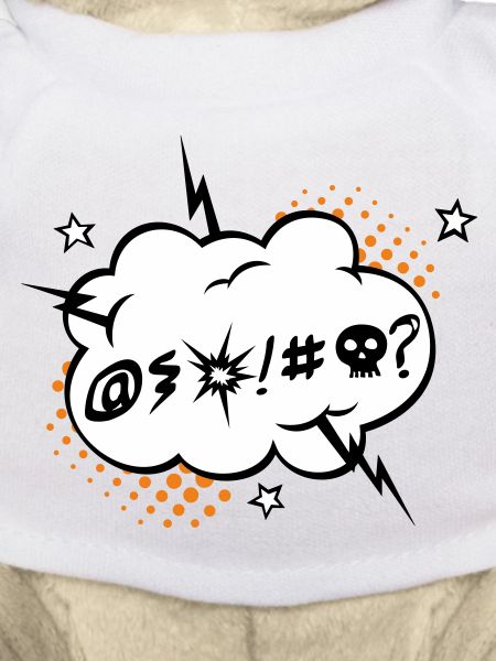 Grumble - Angry - white background