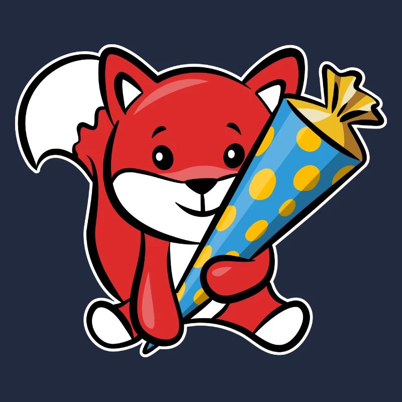 Renard rusé avec cône de sucre